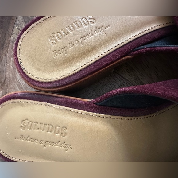 Soludos Suede Burgundy Mules- 6.5 - Picture 3 of 4